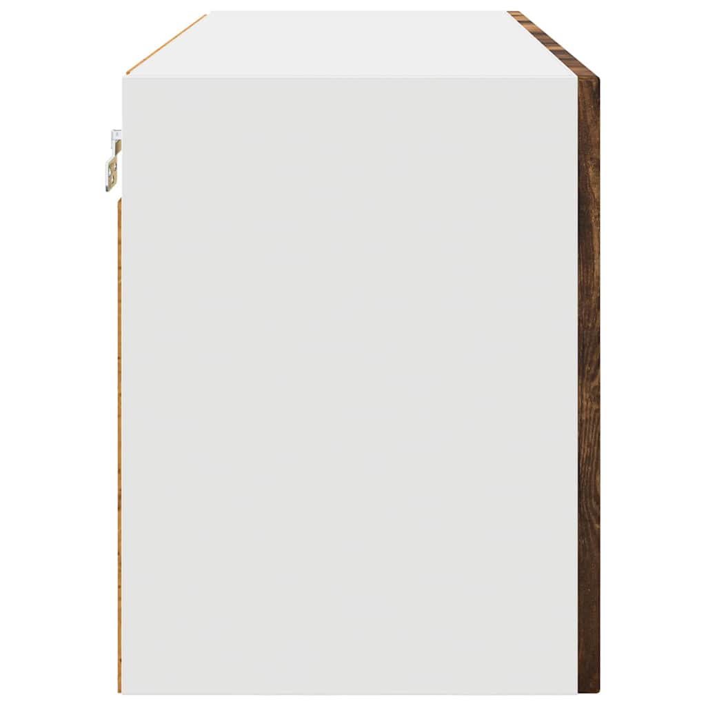 Küchenhängeschrank mit Regal Geräucherte Eiche 80 x 31 x 40 cm